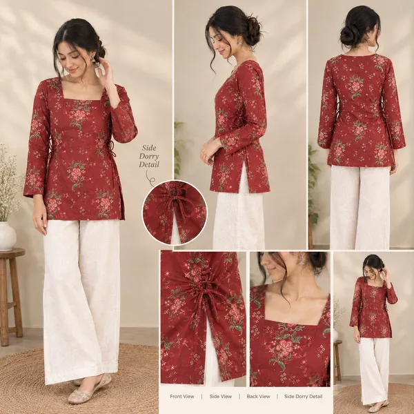 Red_Printed_Short_Kurti