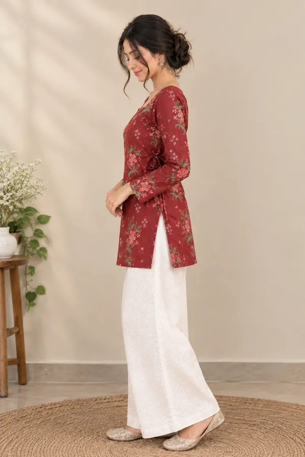 Red_Printed_Short_Kurti