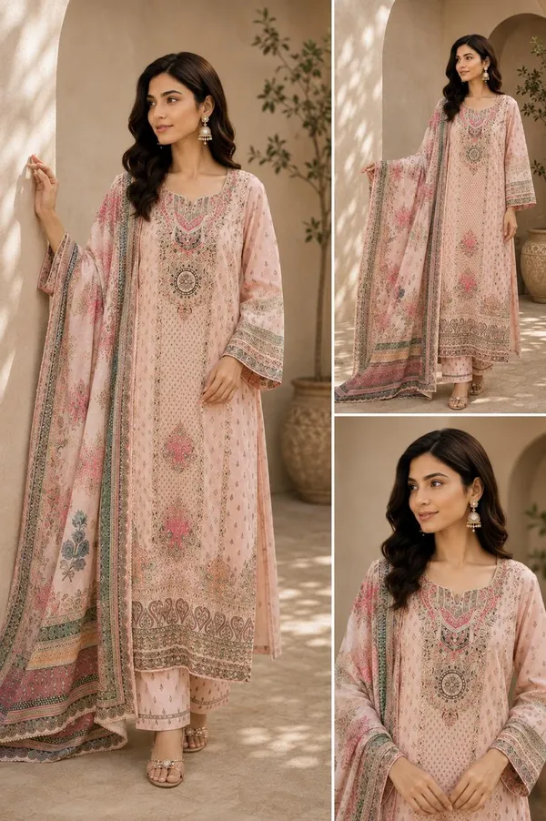 Pastel_Pink_Poly_Chiffon_Printed_Straight_Kurta_3_Piece_Suit_For_Women
