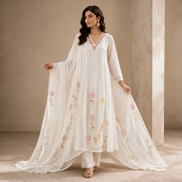 White_Mal_Chanderi_Anarkali_Embroidered_3_Piece_Suit_For_Women