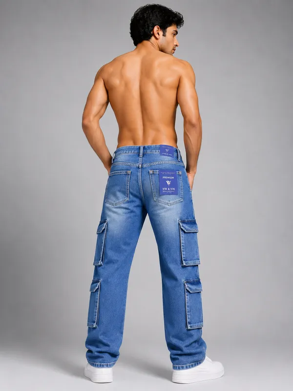 CARGO_8POCKET_DENIM_JEANS_FOR_MENS