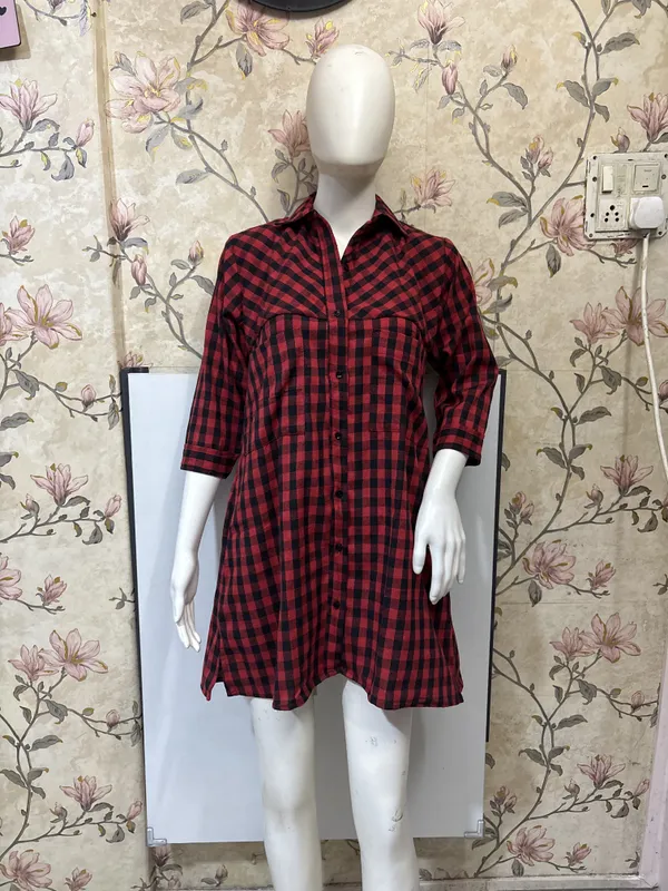 Red_&_Black_Gingham_Shirt_Dress