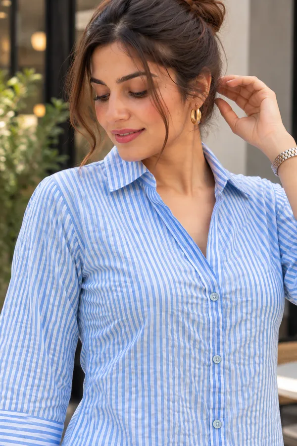 BLUE_AND_WHITE_STRIPED_V_NECK_SHIRT_