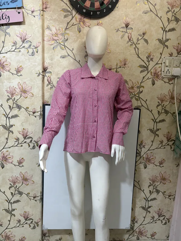 Pink_Gingham_Regular_Fit_Shirt