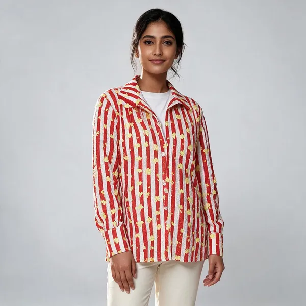 Red_Yellow_Cotton_Crinkle_Relaxed_Fit_Floral_Stripe_Shirt_For_Women