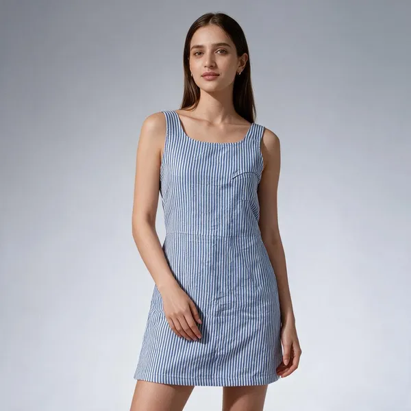 Blue_Cotton_Sleeveless_Pinstripe_Mini_Dress_For_Women