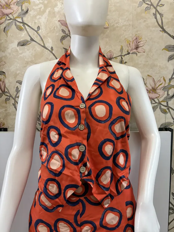 Rust_Orange_Halter_Neck_Co-ord_Set