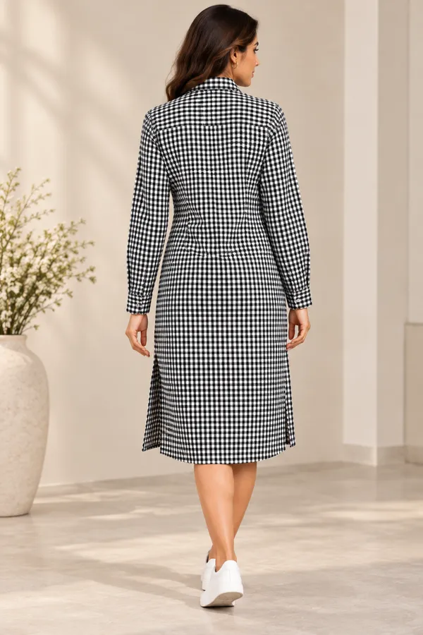 MONOCHROME_CHECKERED_SHIRT_DRESS