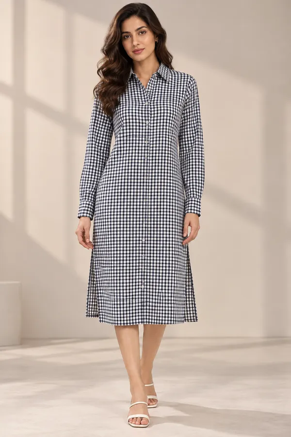 MONOCHROME_CHECKERED_SHIRT_DRESS