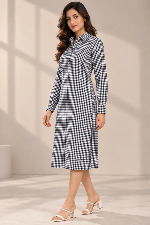 MONOCHROME_CHECKERED_SHIRT_DRESS