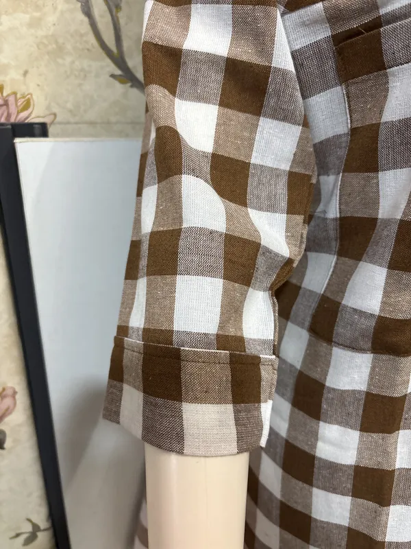 Brown_Checkered_Relaxed_Fit_Shirt_Dress