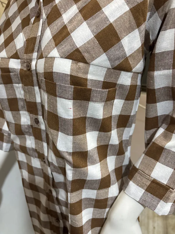 Brown_Checkered_Relaxed_Fit_Shirt_Dress