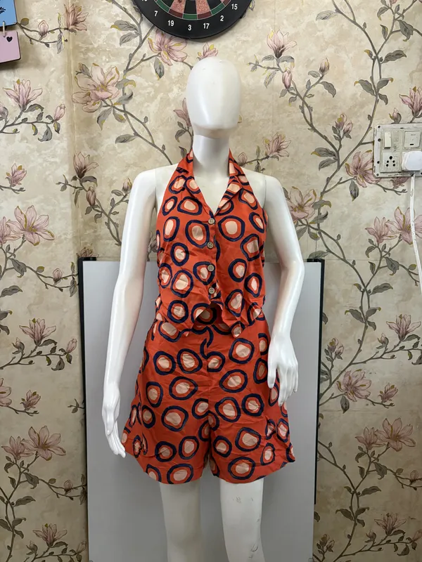 Rust_Orange_Halter_Neck_Co-ord_Set