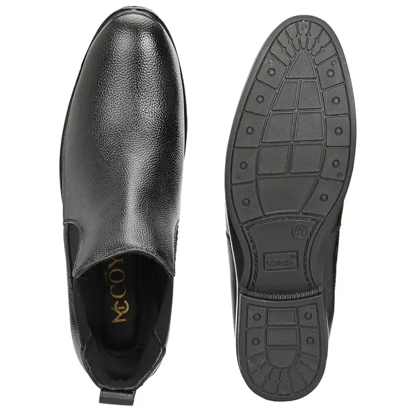 Black_Faux_Leather_Chelsea_Boots_For_Men