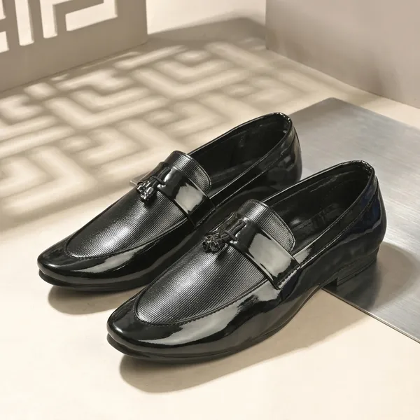 Black_Faux_Leather_Slip-On_Formal_Loafers_For_Men