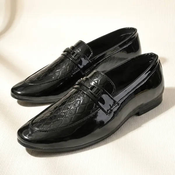 Black_Faux_Leather_Slip-On_Formal_Loafers_For_Men