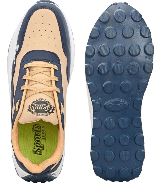Blue_And_Orange_Mesh_Lace-Ups_Casual_Sneakers_For_Men