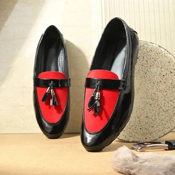 Black_And_Red_Faux_Leather_Slip-On_Formal_Loafers_For_Men