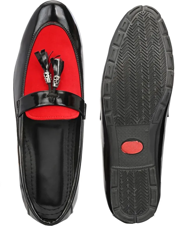Black_And_Red_Faux_Leather_Slip-On_Formal_Loafers_For_Men