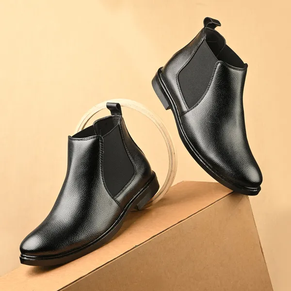 IND_TheShoeCompany_Men's_Raspberry_Chelsea_Boots_Stylish_Casual_and_Formal_Ankle_Boots_Boots_For_Men_(Black_,_9)