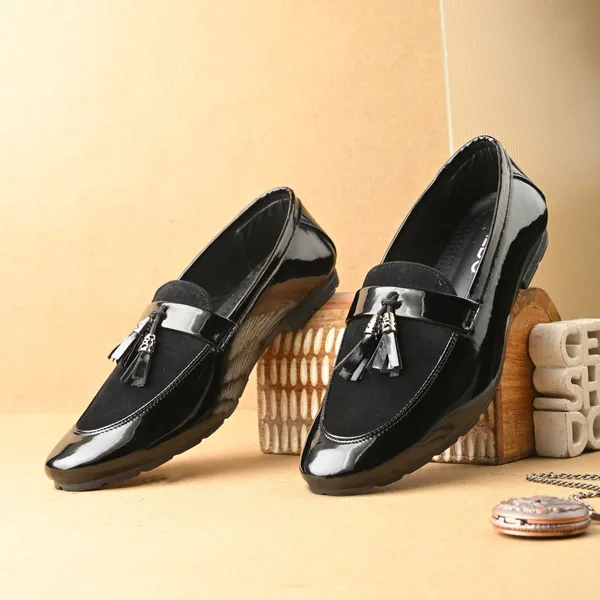 Black_Faux_Leather_Slip-On_Formal_Loafers_For_Men