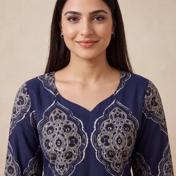 Navy_Blue_Printed_Kurta_Set_for_Women
