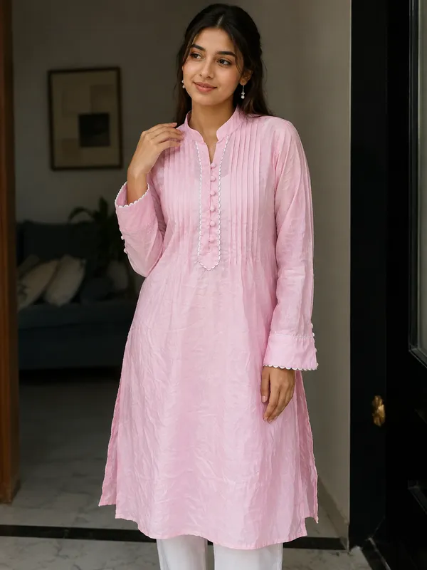 Pink_Rayon_Straight_Kurta_For_Women