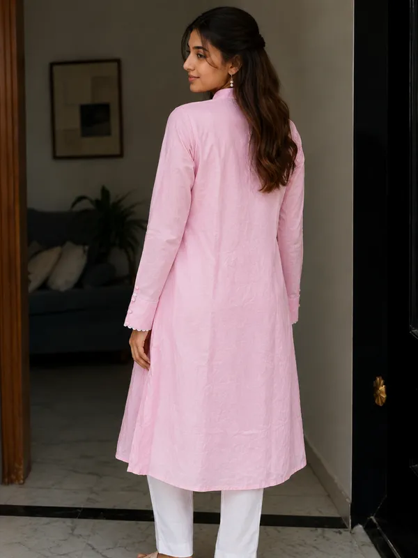 Pink_Rayon_Straight_Kurta_For_Women