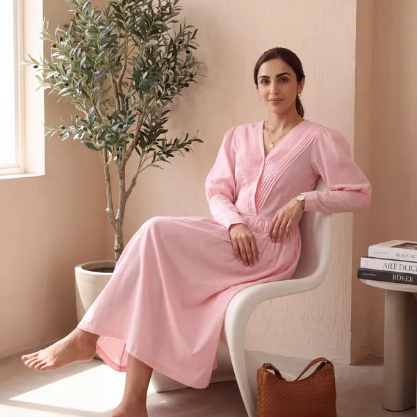 Pink_Pleated_Maxi_Dress_for_Women