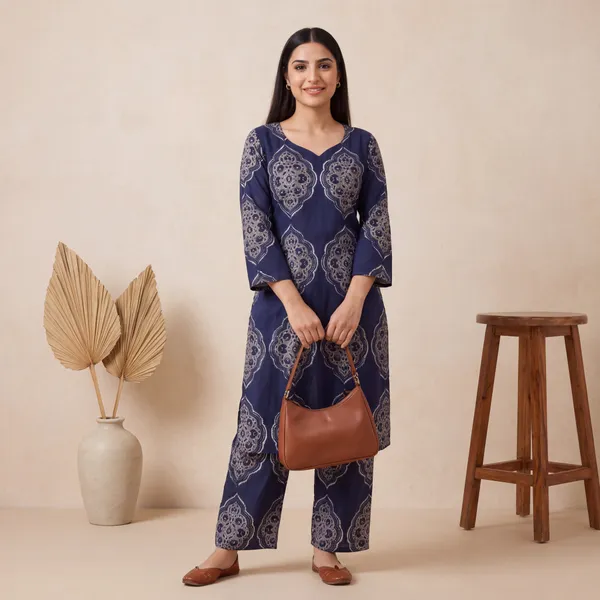 Navy_Blue_Printed_Kurta_Set_for_Women