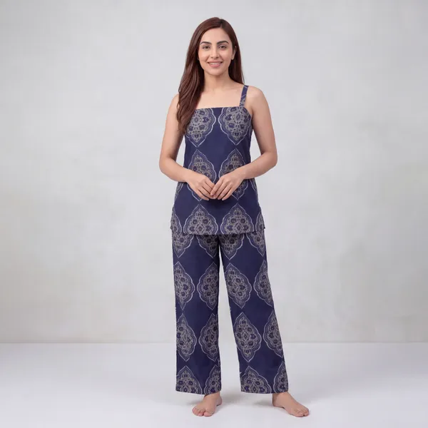 Navy_Printed_Sleeveless_Pajama_Set_for_Women