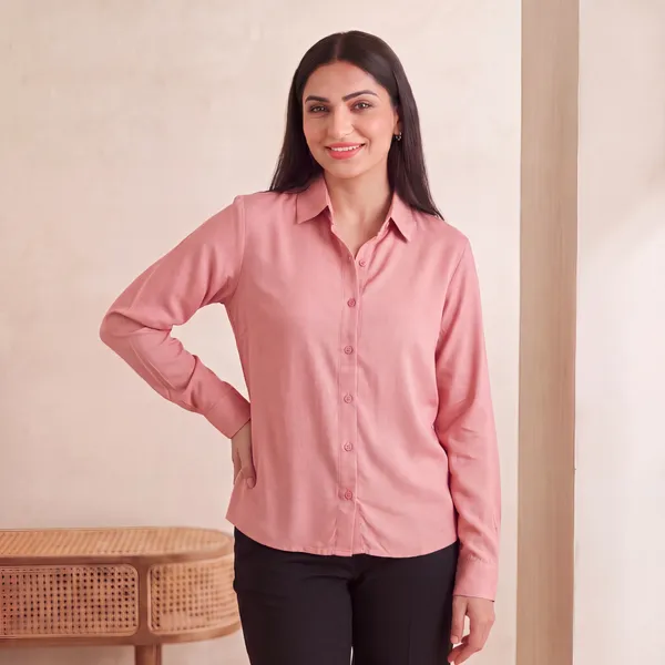 Dusty_Rose_Rayon_Shirt_For_Women