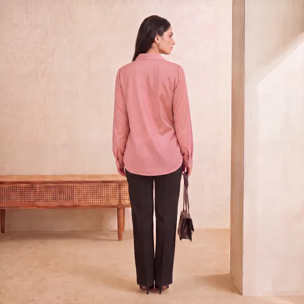 Dusty_Rose_Rayon_Shirt_For_Women