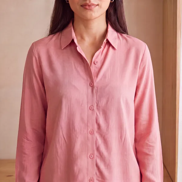Dusty_Rose_Rayon_Shirt_For_Women