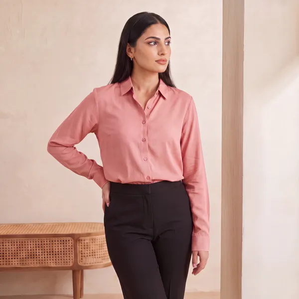 Dusty_Rose_Rayon_Shirt_For_Women