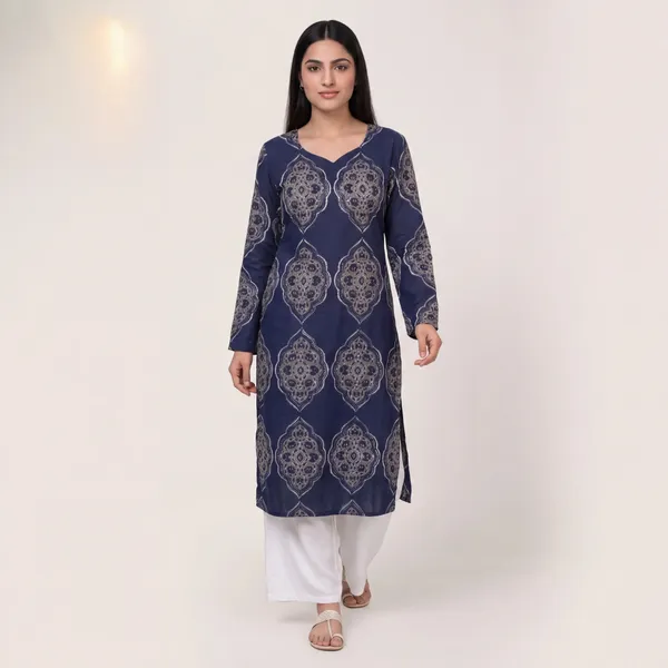 Navy_Blue_Printed_Straight_Kurta_for_Women