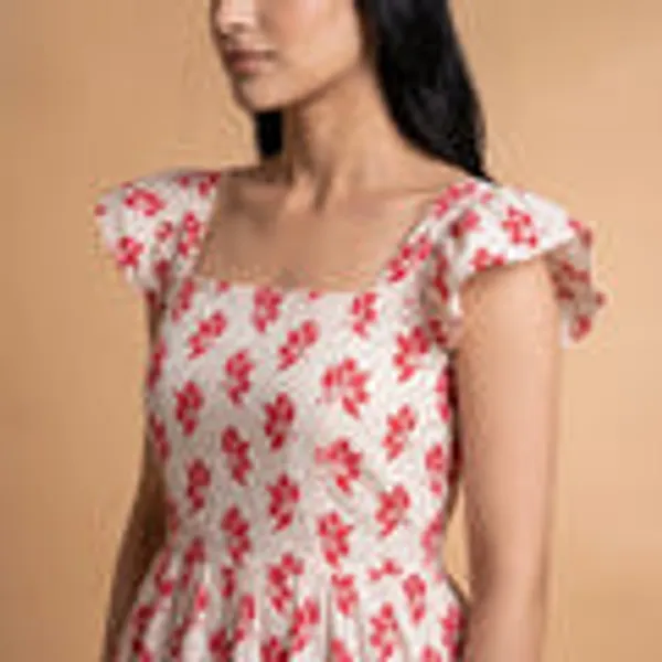 Ivory_Red_Block_Print_Cotton_Peplum_Top