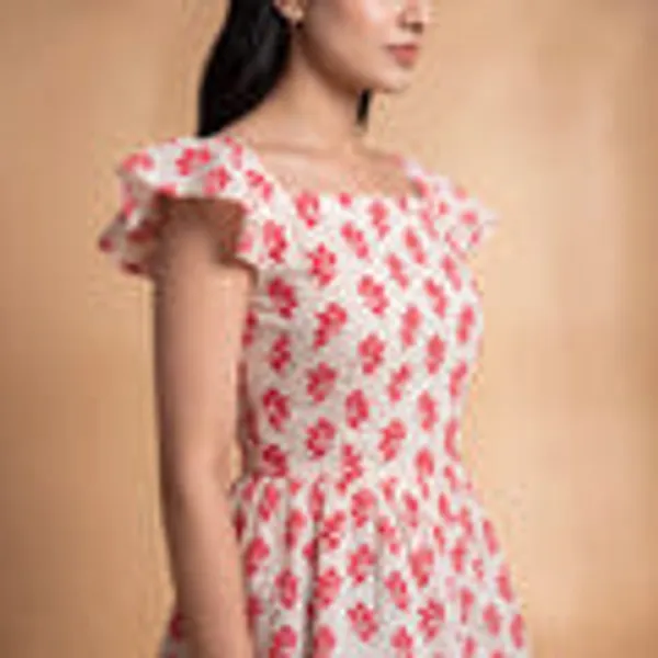 Ivory_Red_Block_Print_Cotton_Peplum_Top