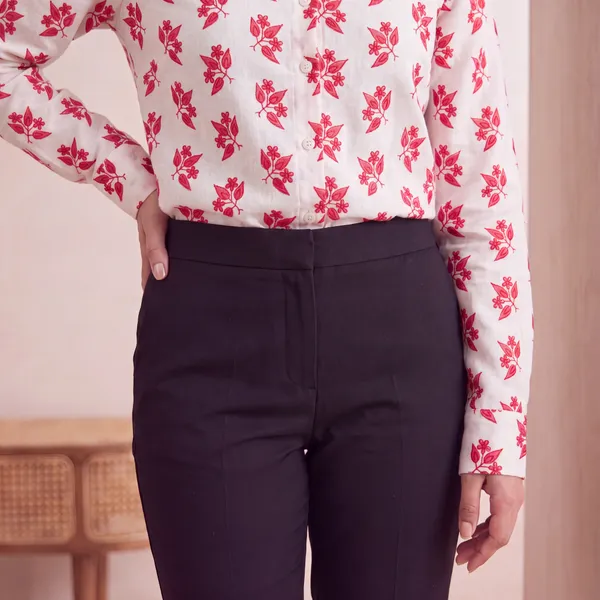 Ivory_Red_Cotton_Shirt_For_Women