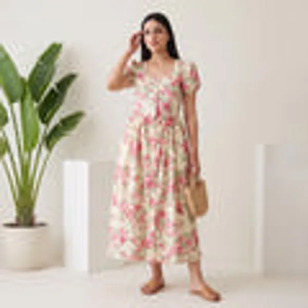 Buttery_Ivory_Rose_Print_Cotton_Maxi_Dress
