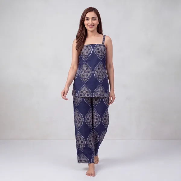 Navy_Printed_Sleeveless_Pajama_Set_for_Women