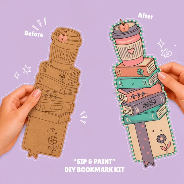 Reading_Girl_Era_Sip_Paint_Diy_Bookmark_Kit