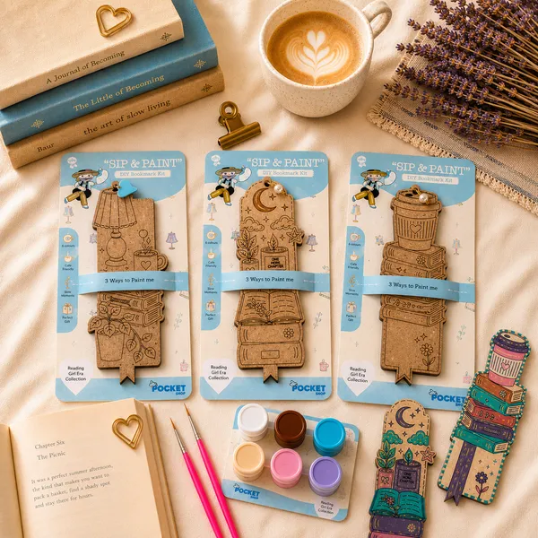Reading_Girl_Era_Sip_Paint_Diy_Bookmark_Kit