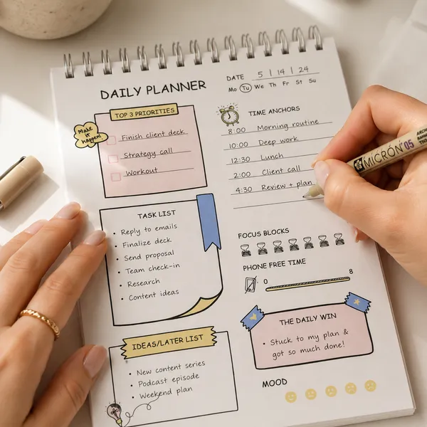 Start_Daily_Planner_Notepad_Undated_100_Gsm_Paper