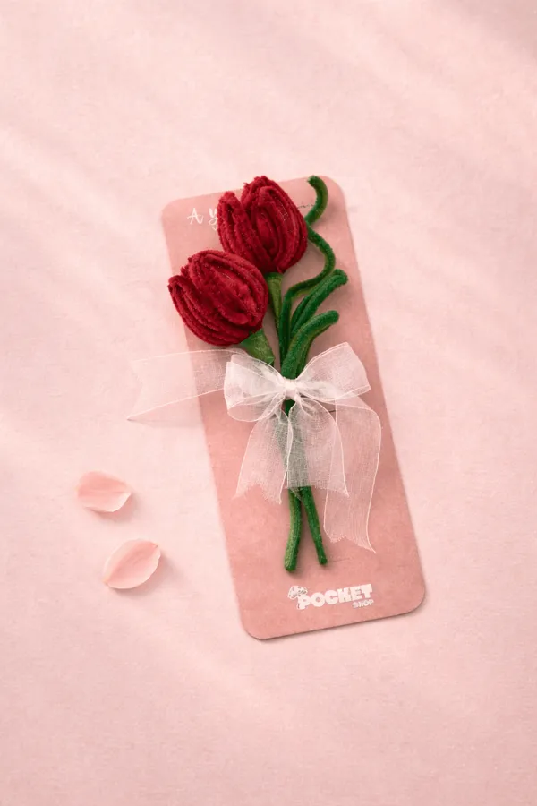 Handmade_Tulip_Boquet_Maroon