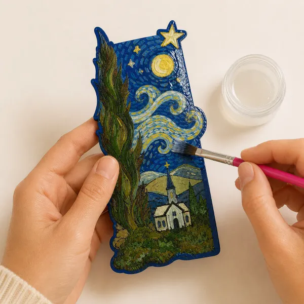 Starry_night_-"SIP_&_PAINT"-_D.I.Y_Bookmark_kit
