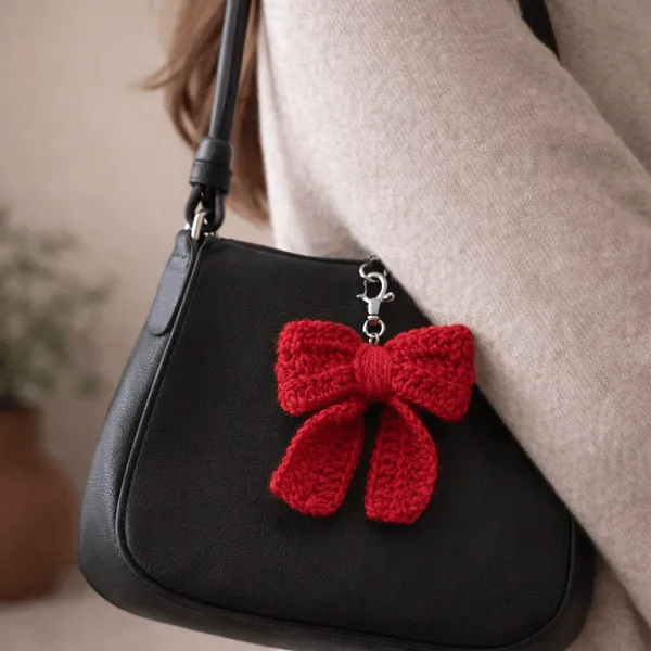Crochet_Bow_Charm_Keychain