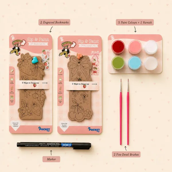 Cherry_Girl_Summer_Diy_Wooden_Bookmark_Sip_And_Paint_Kit