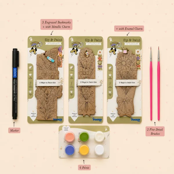 Wildflower_Walk_Diy_Wooden_Bookmark_Sip_And_Paint_Kit