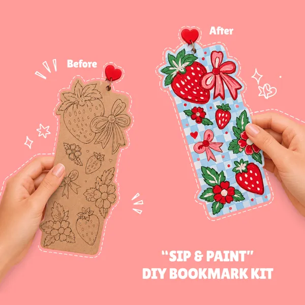 Cherry_Girl_Summer_Sip_Paint_Diy_Bookmark_Kit